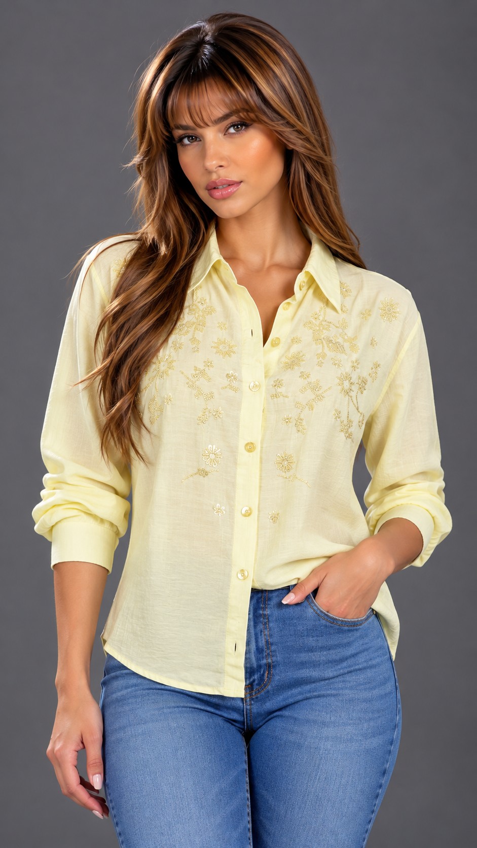 Blusa Floral Silvestre Amarilla