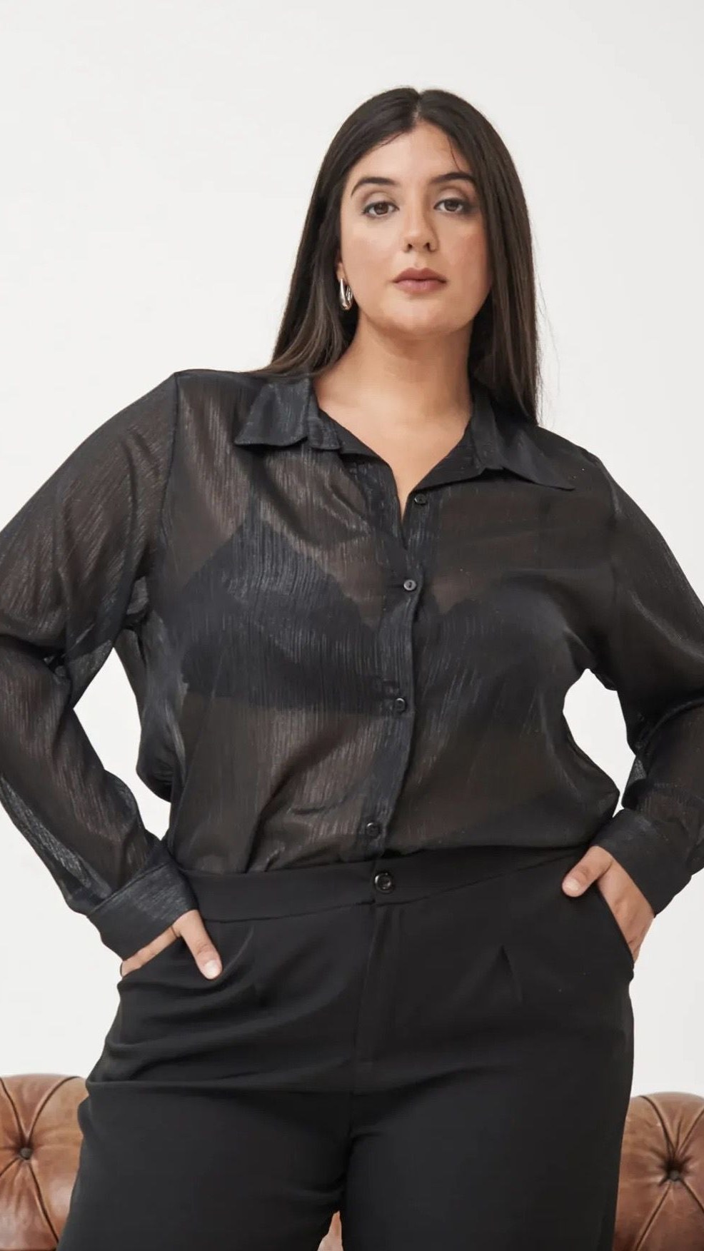 Camisa Negra Transparente