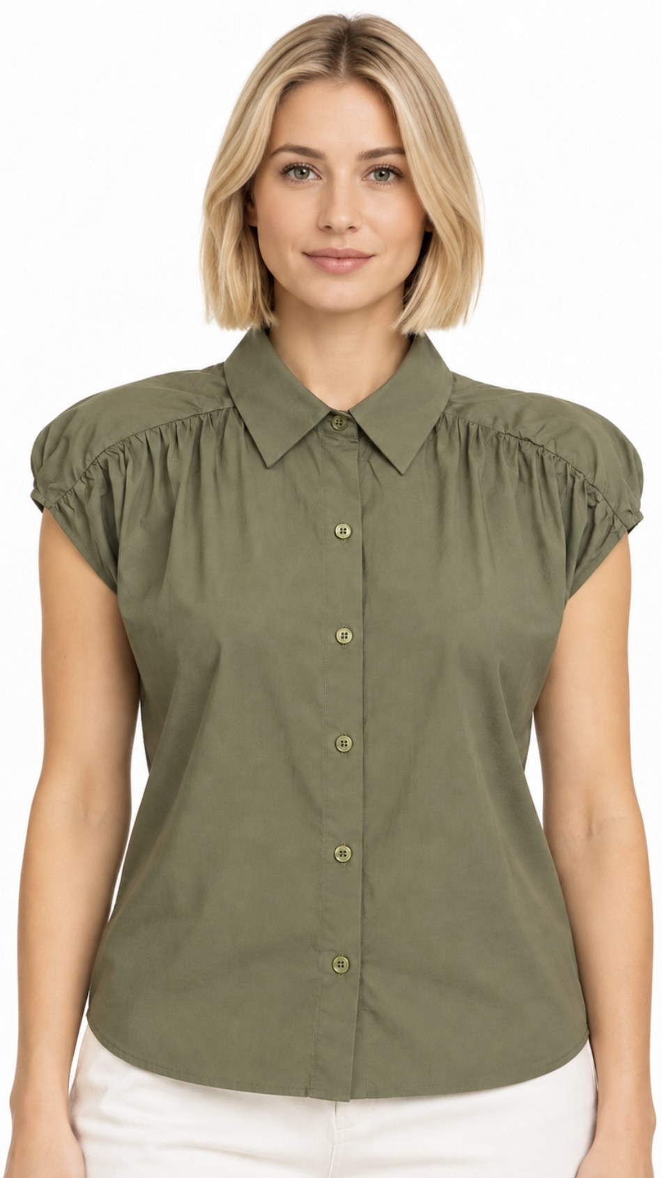 Camisa Verde Manga Corta