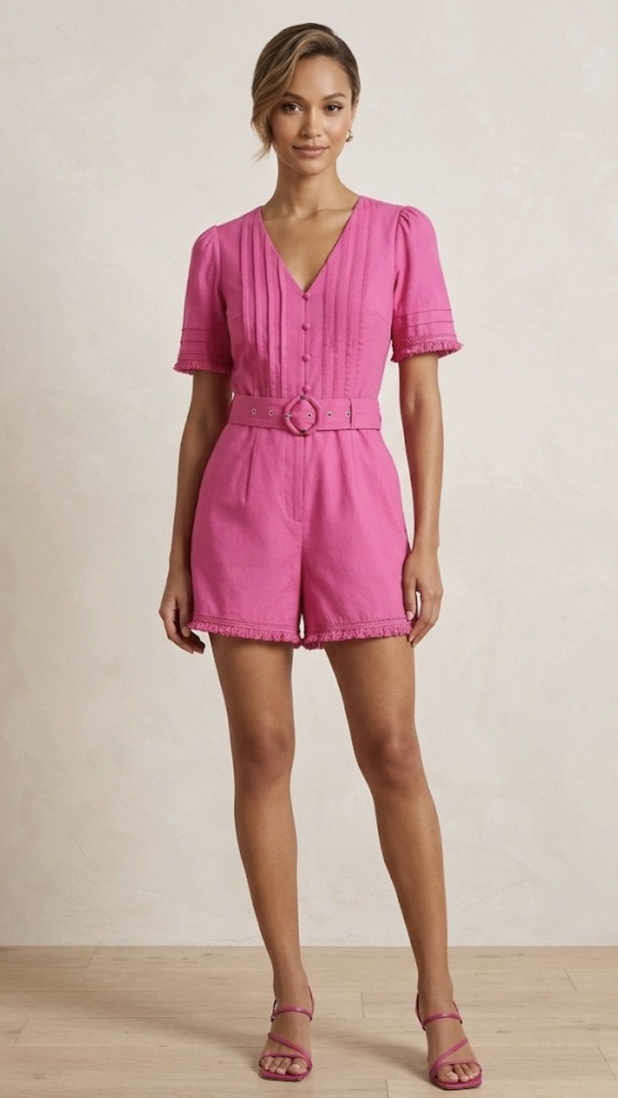 Enterizo Corto Fucsia