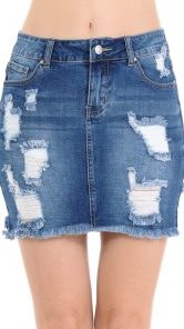 Falda Denim Rota