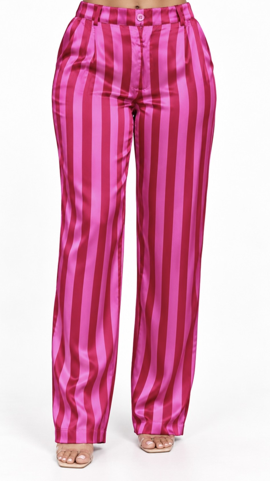 Palazzo Satinado Rayas Fucsia