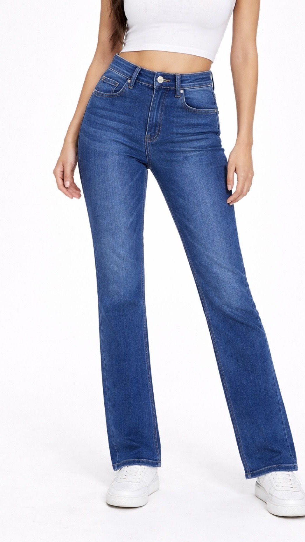 Jean Bootcut Tiro Alto Azul