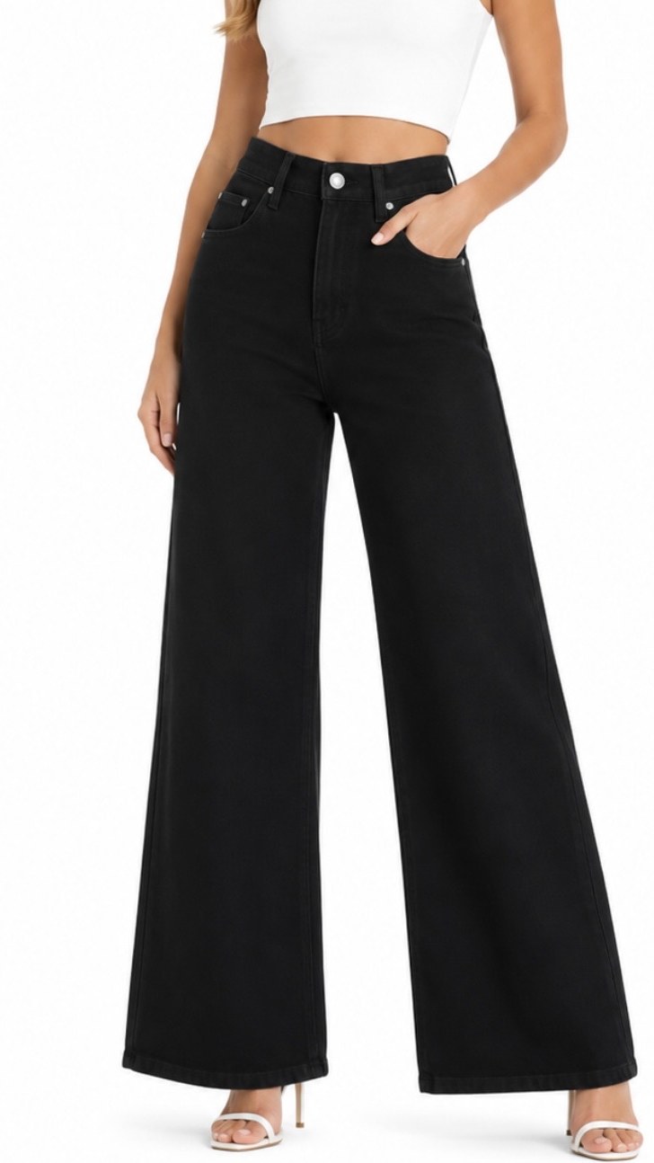 Jean Wide Leg Negro