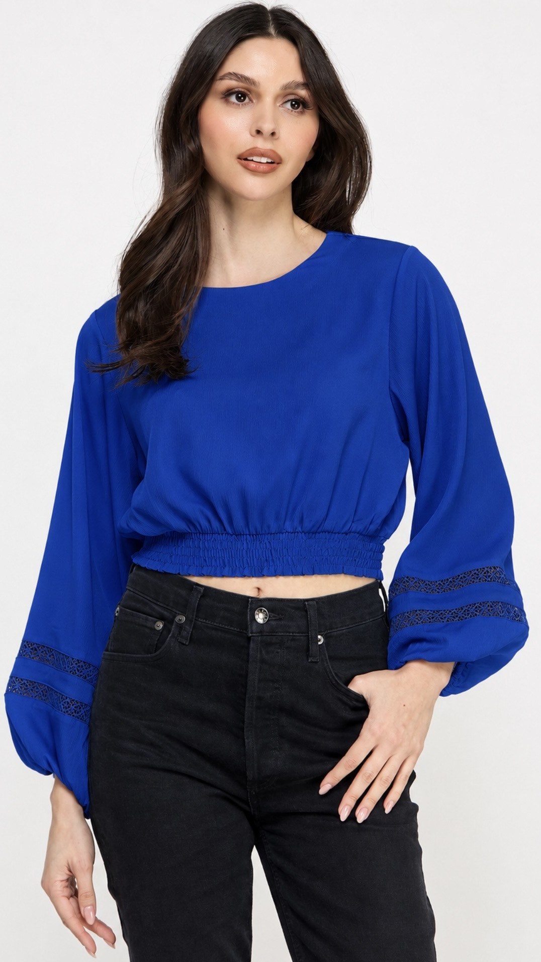 Blusa Azul Rey Elástico