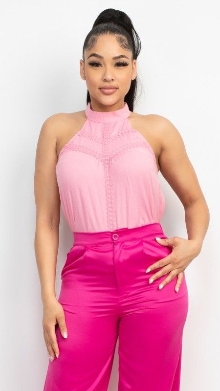 Top Halter Rosa