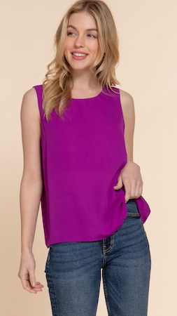 Blusa Sin Mangas Morada