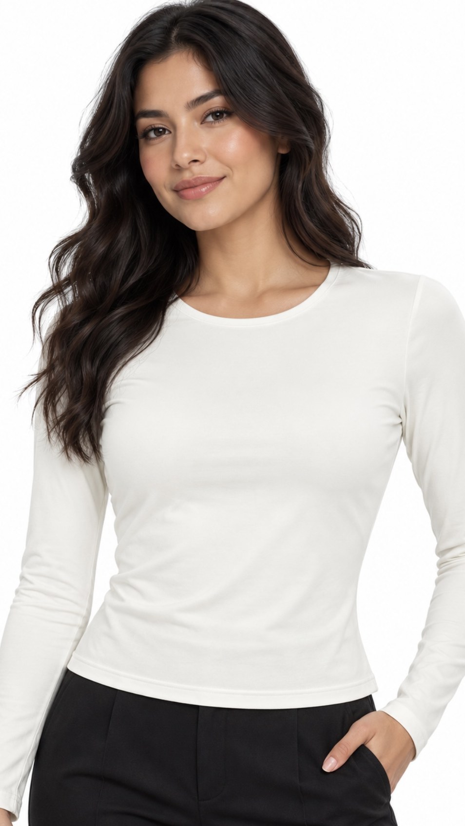 Blusa Manga Larga Blanca