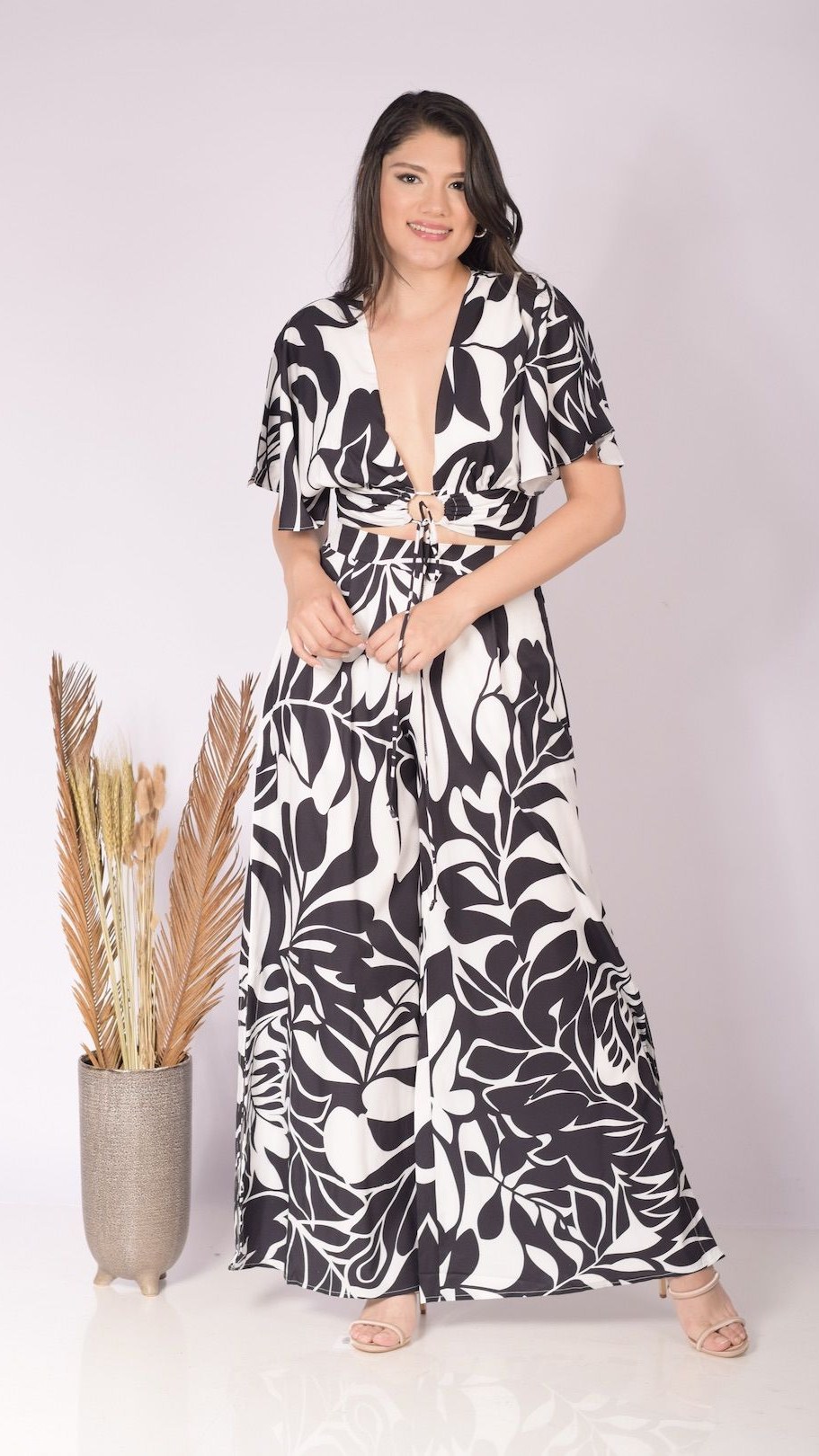 Conjunto Estampado Blanco y Negro