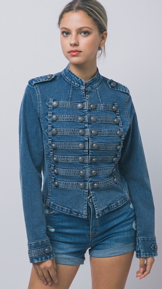 Chaqueta Denim Militar