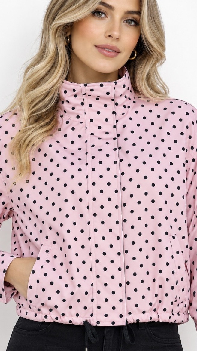 Chaqueta Lunares Rosa